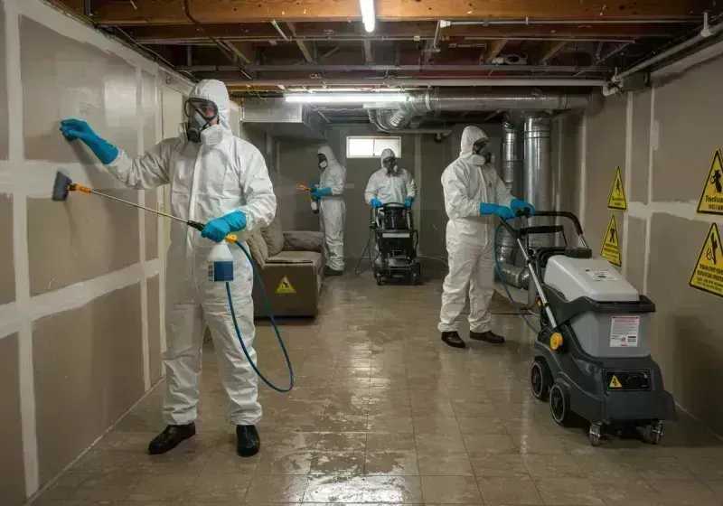 Basement Moisture Removal and Structural Drying process in Upson County, GA